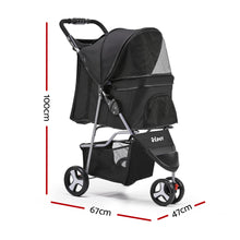 i.Pet Pet Stroller Dog Pram Cat Carrier Large Travel Pushchair Foldable 3 Wheels - view 2
