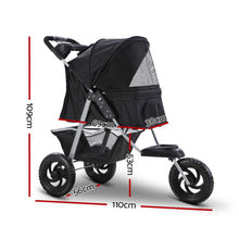 i.Pet Pet Stroller Dog Pram Large Cat Carrier Travel 3 Wheels Foldable Pushchair - view 2