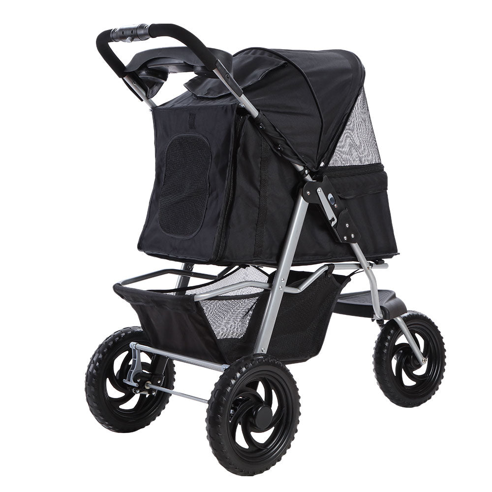 i.Pet Pet Stroller Dog Pram Large Cat Carrier Travel 3 Wheels Foldable Pushchair - view 3