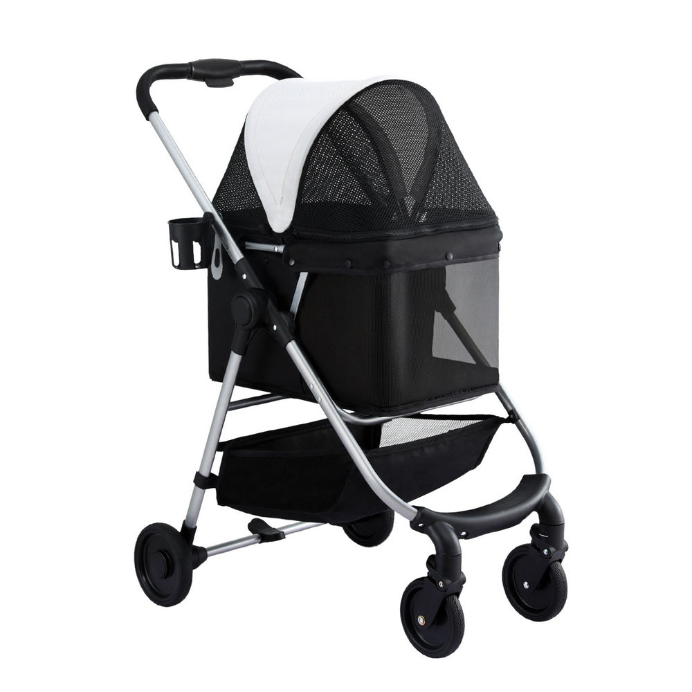 i.Pet Pet Stroller Pram Dog Cat Carrier Cage Large Travel Pushchair Foldable 4 Wheels - view 2