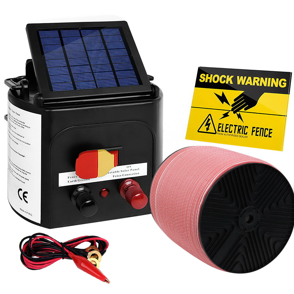 Giantz Fence Energiser 3KM Solar Powered Electric 1200M Poly Tape - view 7