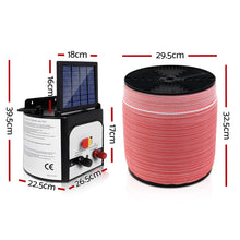 Giantz Fence Energiser 8KM Solar Powered Electric 2000M Poly Tape - view 2