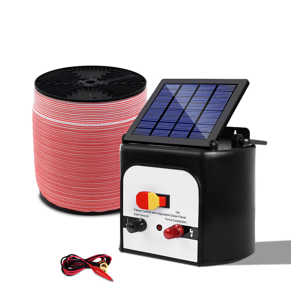 Giantz Fence Energiser 8KM Solar Powered Electric 2000M Poly Tape - view 3