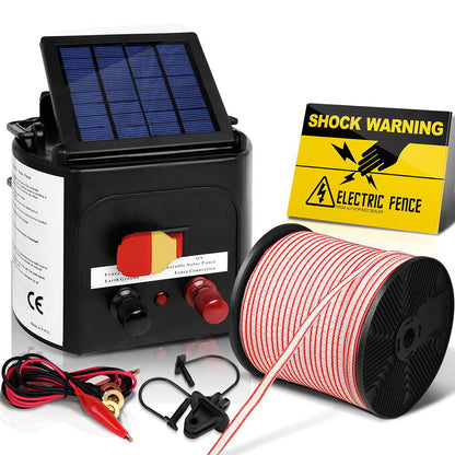 Giantz Fence Energiser 5KM Solar Powered Electric 400M Poly Tape Insulator - view 8