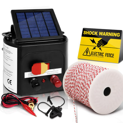 Giantz Fence Energiser 5KM Solar Powered Electric 500M Poly Wire Insulator - view 8