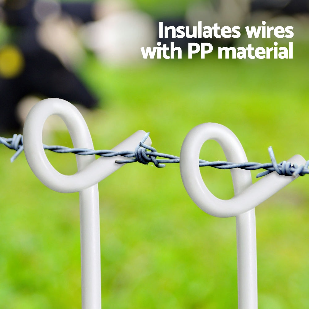 Giantz 20x Electric Fence Pigtail Posts Steel Tape Fencing - view 6