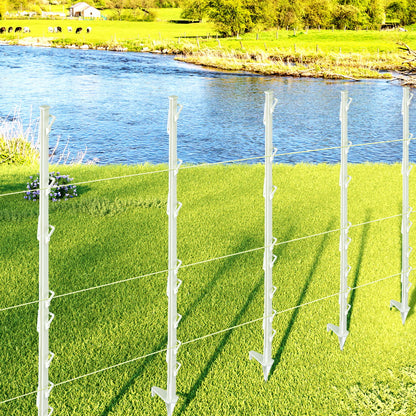 Giantz Electric Fence Posts 20pcs Electric Fence Poly White - view 7