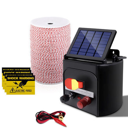 Giantz Fence Energiser 5KM Solar Powered Electric 2KM Poly Wire - view 7