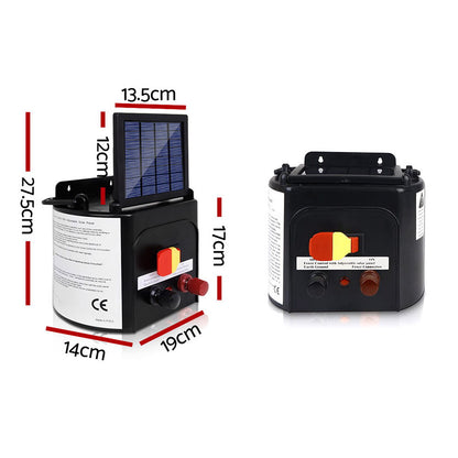 Giantz Fence Energiser 5KM Solar Powered 0.15J Electric Fencing Charger - view 2