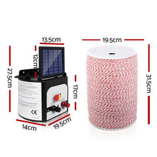Giantz Fence Energiser 8KM Solar Powered Electric 2KM Poly Wire - view 2