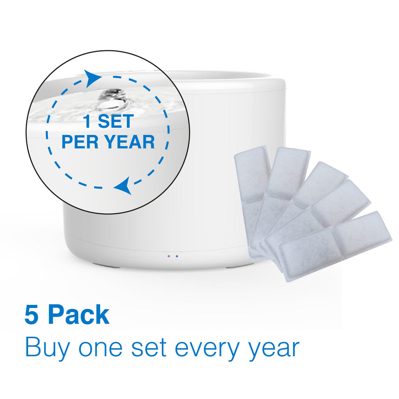 Tech4Pets 5-Pack Water Fountain Replacement Filters - view 4