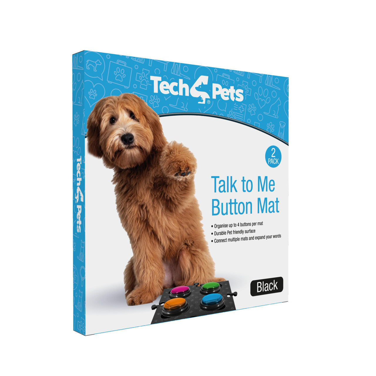Tech4Pets Black Mat 2-Pack for Talking Buttons & Floor - view 6