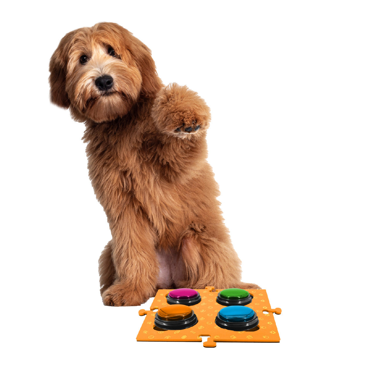 Tech4Pets Orange Mat 2-Pack for Talking Buttons & Floor - view 3