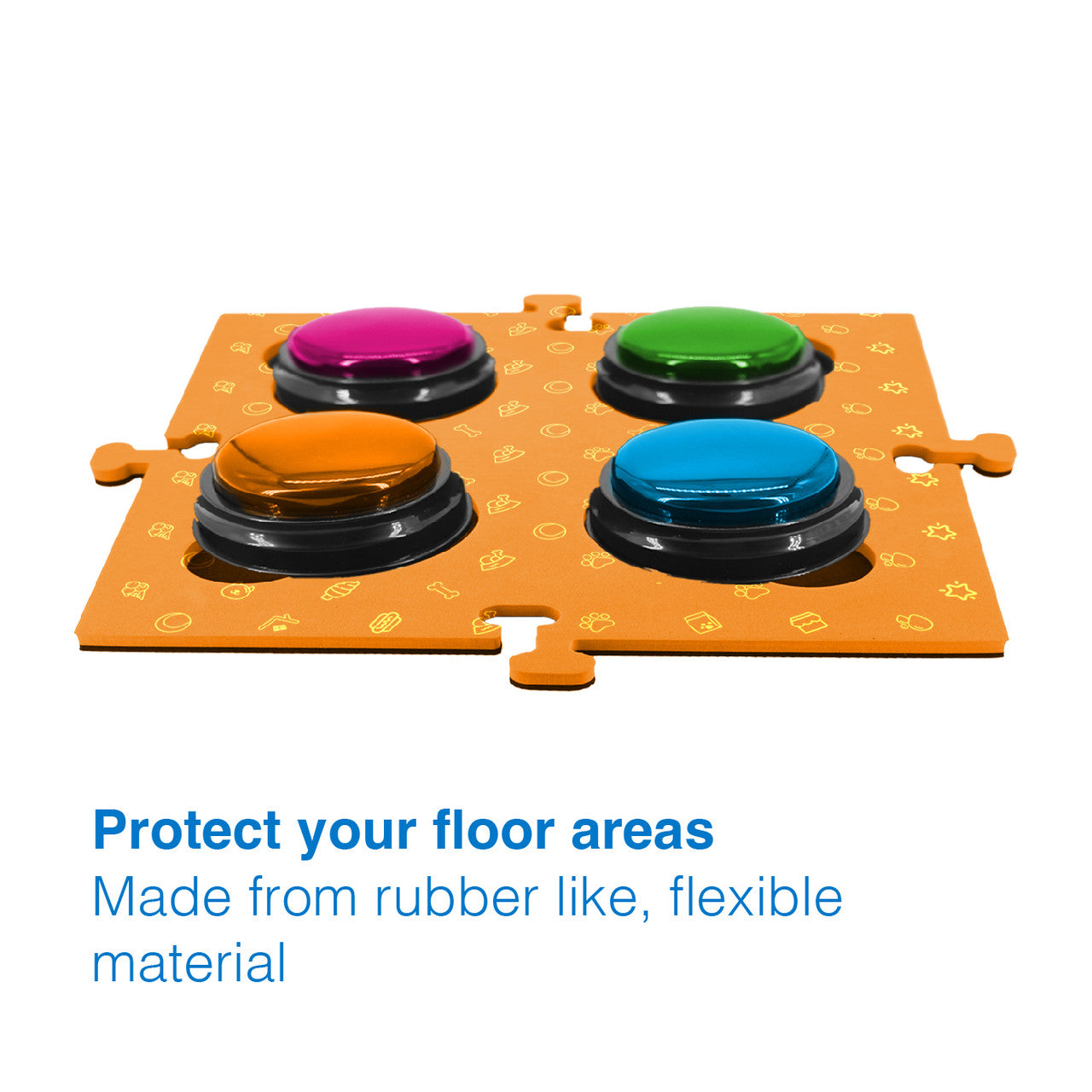 Tech4Pets Orange Mat 2-Pack for Talking Buttons & Floor - view 4