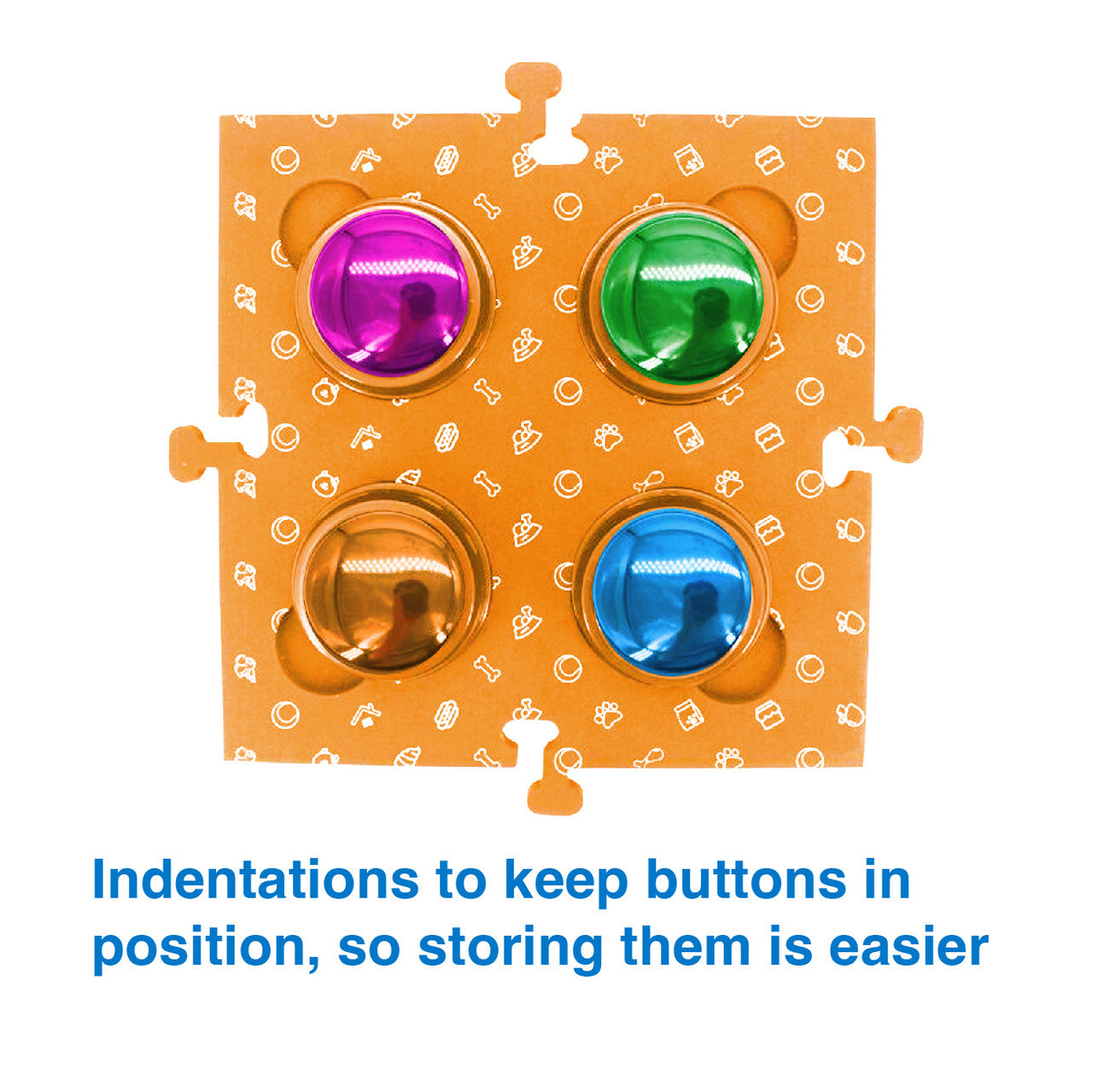 Tech4Pets Orange Mat 2-Pack for Talking Buttons & Floor - view 5
