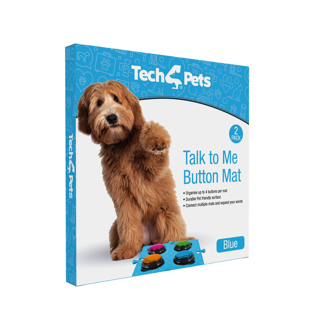 Tech4Pets Blue Mat 2-Pack for Talking Buttons & Floor - view 6