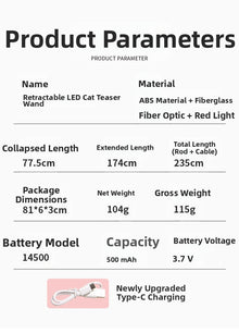 pet products Interactive LED telescopic pole cat teaser stick - view 2