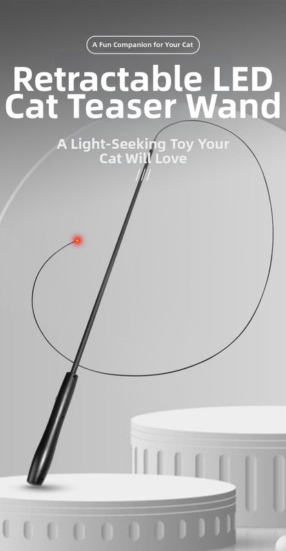 pet products Interactive LED telescopic pole cat teaser stick - view 5