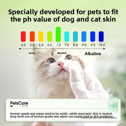 pet products -free cleaning gloves for dog bathing and deodorizing, cat dry cleaning wet wipes supplies, two packs. - view 2
