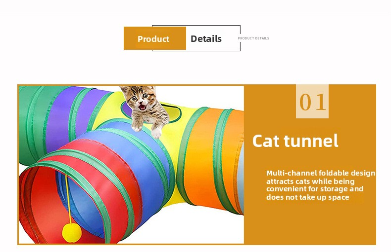 pet products Super Set (21 Pcs) - Cat Tunnel, Teaser, Mice, Jingle Balls, & Pom Poms. (Note: accessory colors are shipped randomly). - view 6
