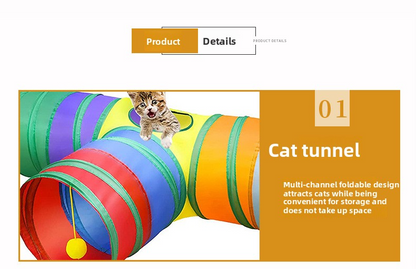 pet products Super Set (21 Pcs) - Cat Tunnel, Teaser, Mice, Jingle Balls, & Pom Poms. (Note: accessory colors are shipped randomly). - view 6