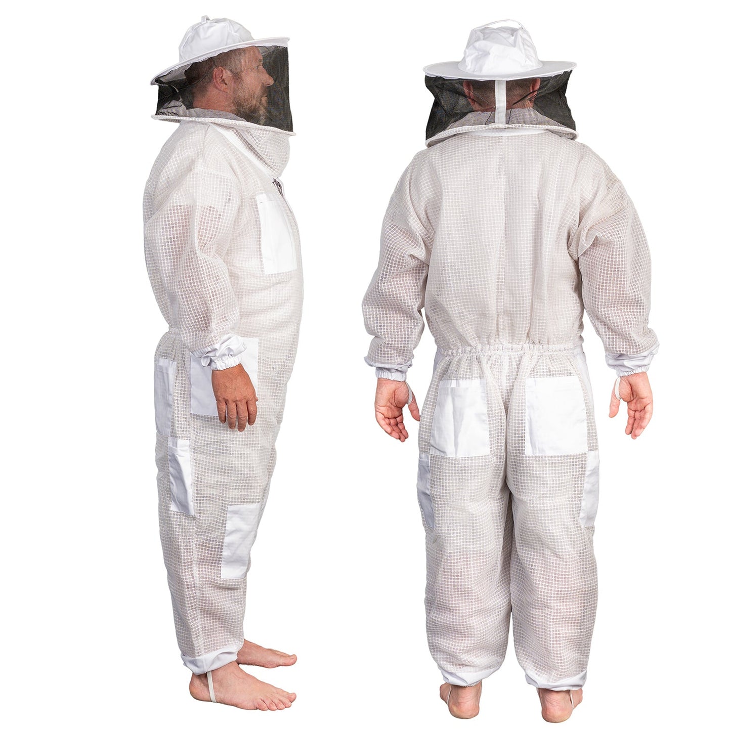 Beekeeping Bee Full Suit 3 Layer Mesh Ultra Cool Ventilated Round Head Beekeeping Protective Gear SIZE M - view 2