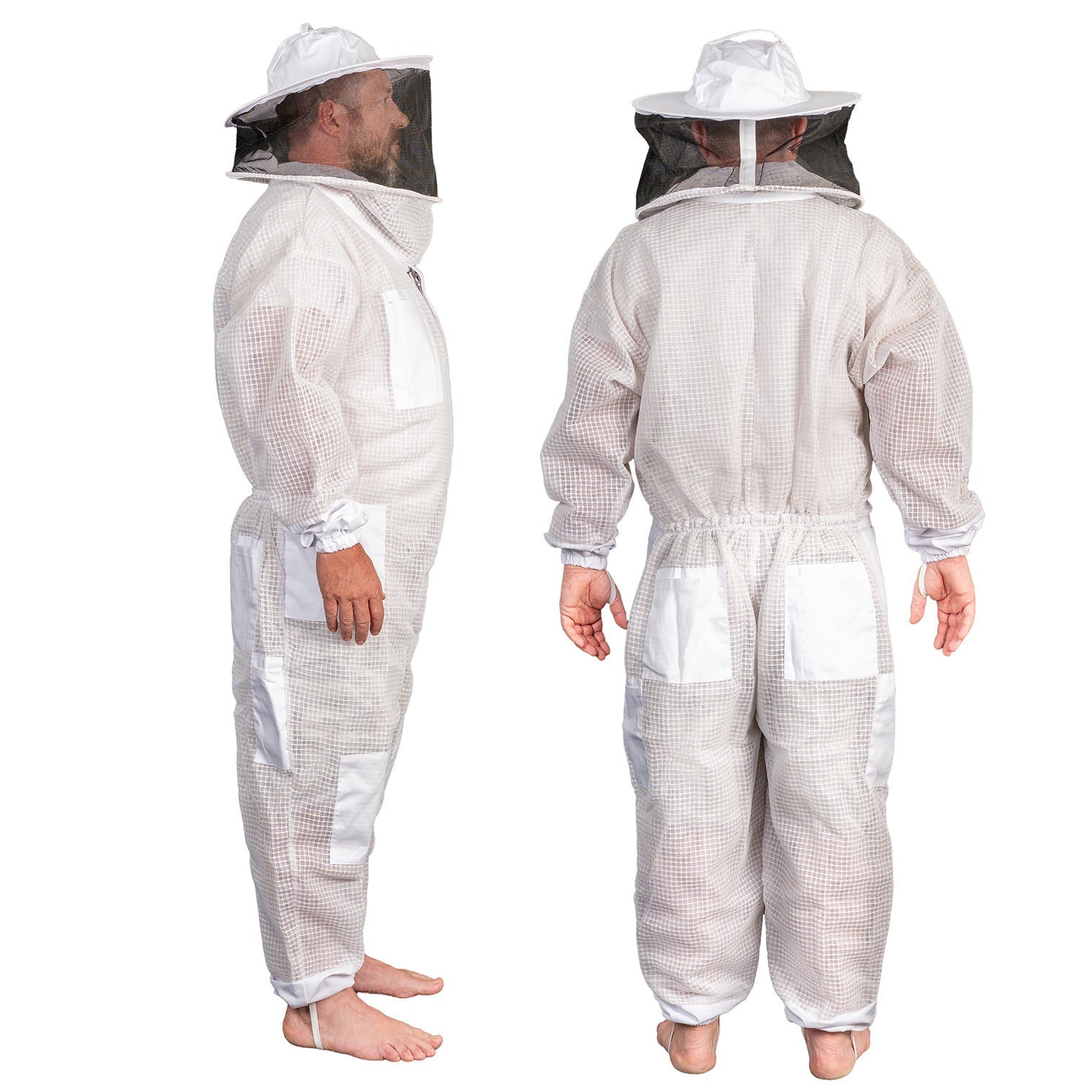 Beekeeping Bee Full Suit 3 Layer Mesh Ultra Cool Ventilated Round Head Beekeeping Protective Gear SIZE M - view 2