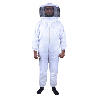 Beekeeping Bee Full Suit Standard Cotton With Round Head Veil L