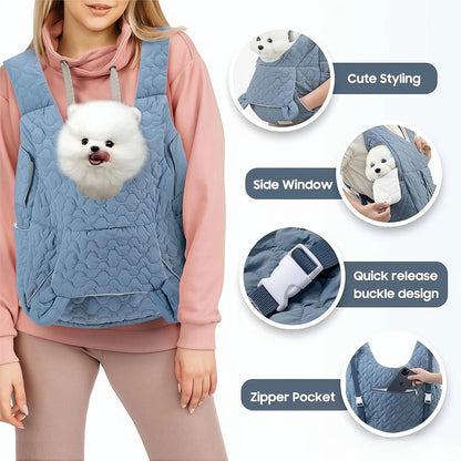 Pet Chest Carrier Front-Facing Backpack Small Dog Cat Breathable Carrier Hands-Free Sling(khaki) - view 6