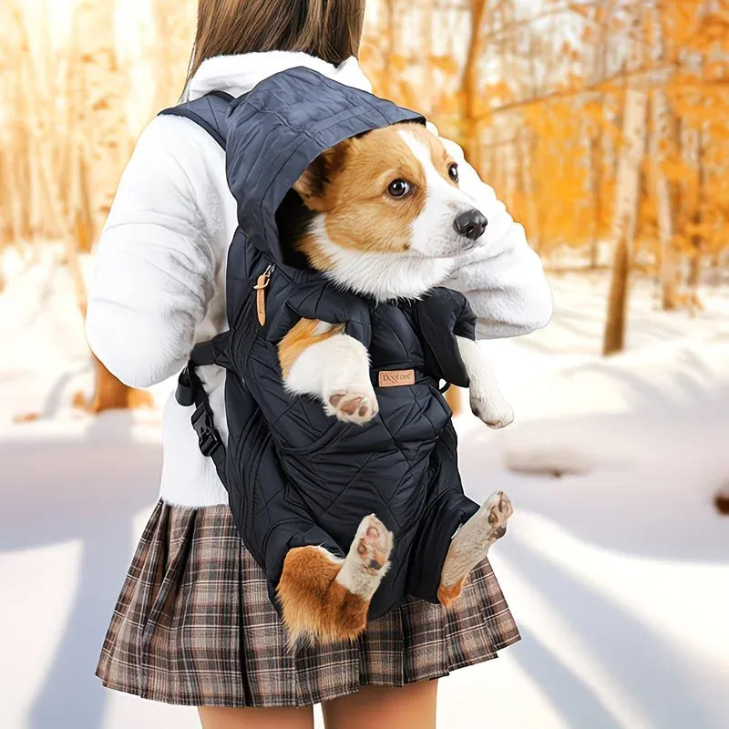 Winter Pet Front Pack: Warm, Lightweight, Hands-Free, Cozy Companion for Every Journey/PINK - view 8