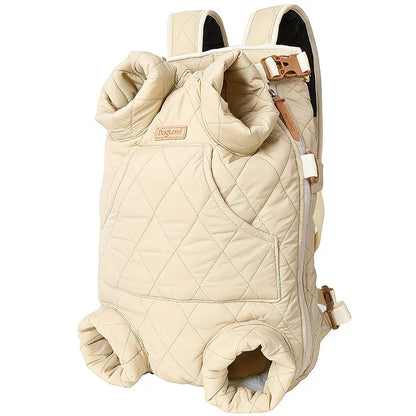 Winter Pet Front Pack: Warm, Lightweight, Hands-Free, Cozy Companion for Every Journey/beige