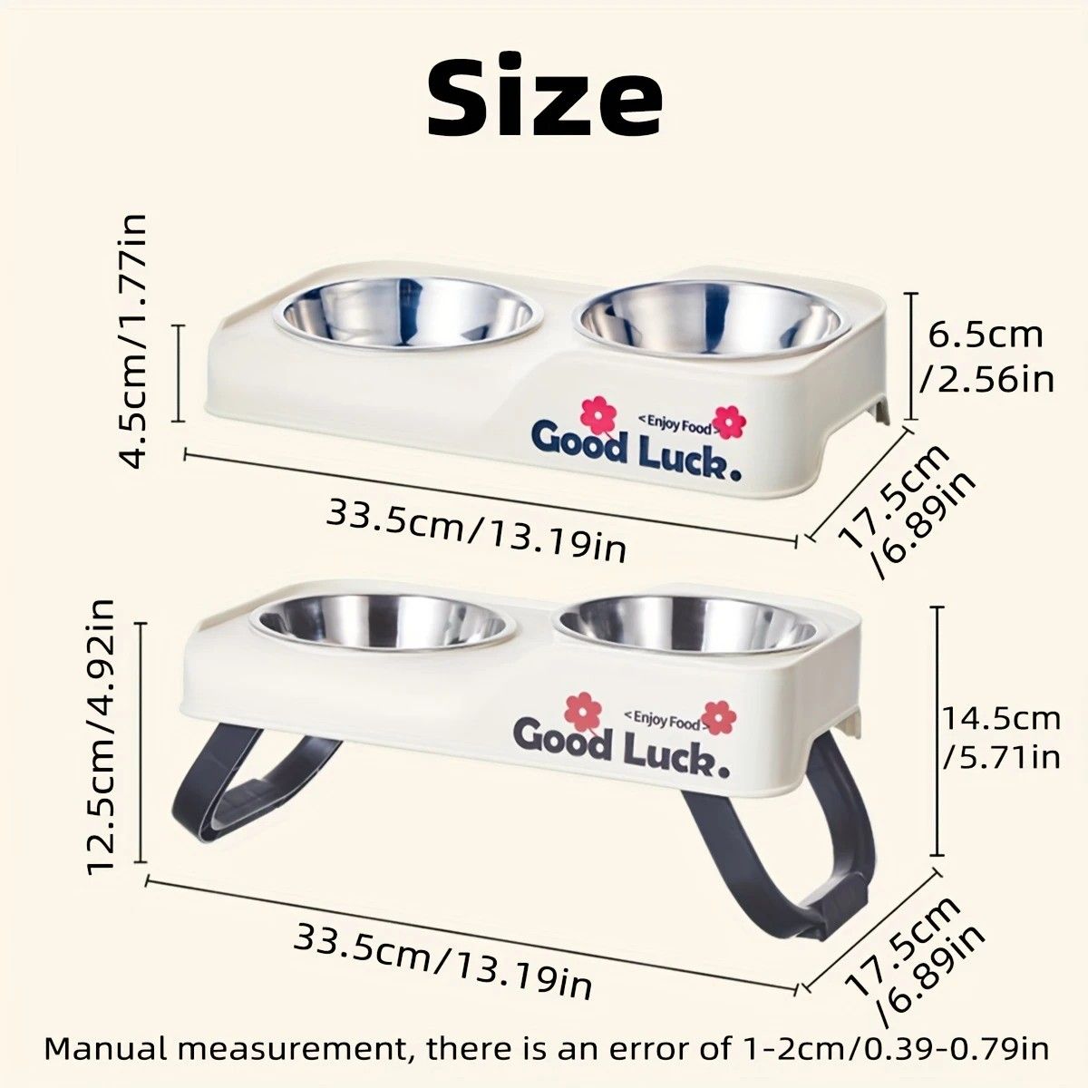 Dopamine Color Pet Bowl Set, Anti-Slip Adjustable Height Design for Small/Medium Dogs and Cats(white) - view 4