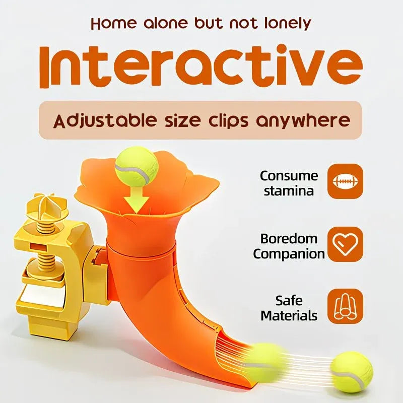 Manual Ball Launcher: Adjustable Difficulty, No Batteries Needed, Clip-On Automatic Ball Dispensing, Human-Pet Interaction and Solo Play All in One - view 5