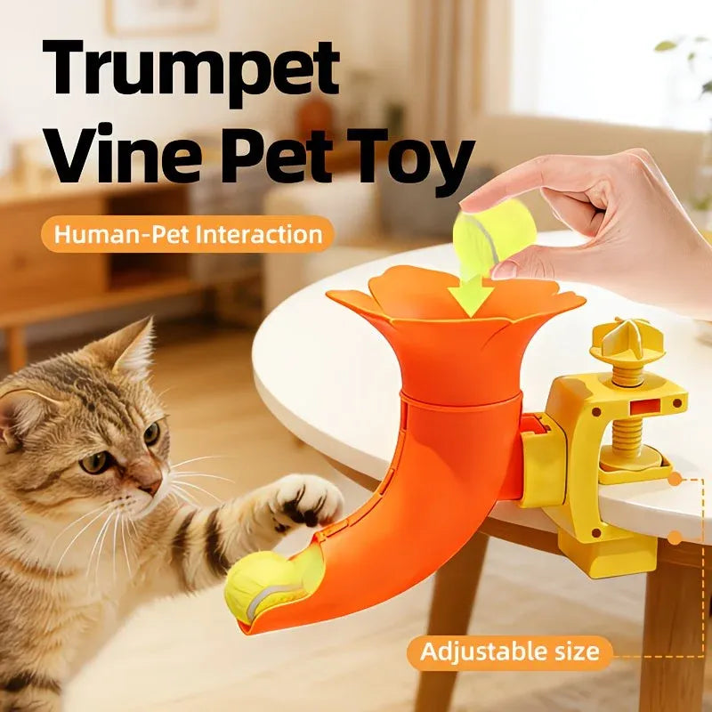 Manual Ball Launcher: Adjustable Difficulty, No Batteries Needed, Clip-On Automatic Ball Dispensing, Human-Pet Interaction and Solo Play All in One - view 7