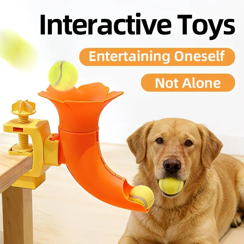 Manual Ball Launcher: Adjustable Difficulty, No Batteries Needed, Clip-On Automatic Ball Dispensing, Human-Pet Interaction and Solo Play All in One - view 9