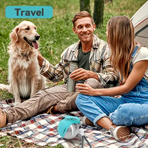Portable Stainless Steel Cat & Dog Water Bottle, Leak-Proof 2-in-1 with Bowl, One-Press Drink & Feed for Outdoor Walks & Travel, Lightweight & Easy to Carry, Pet Essential./blue - view 8
