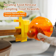 Pet Puzzle Spinning Feeder: 360° Slow Feeding Portion Control, Clip-On Installation, Eat While Playing/the little orange - view 2