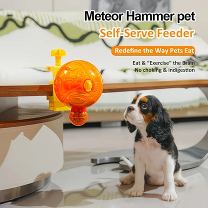 Pet Puzzle Spinning Feeder: 360° Slow Feeding Portion Control, Clip-On Installation, Eat While Playing/the little orange - view 3