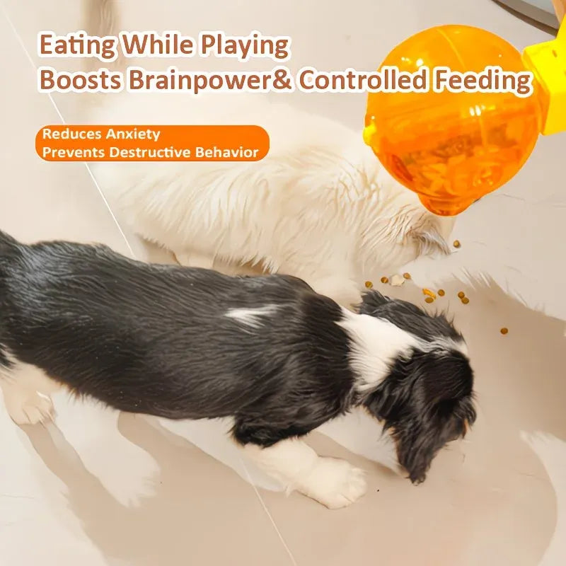 Pet Puzzle Spinning Feeder: 360° Slow Feeding Portion Control, Clip-On Installation, Eat While Playing/the little orange - view 4