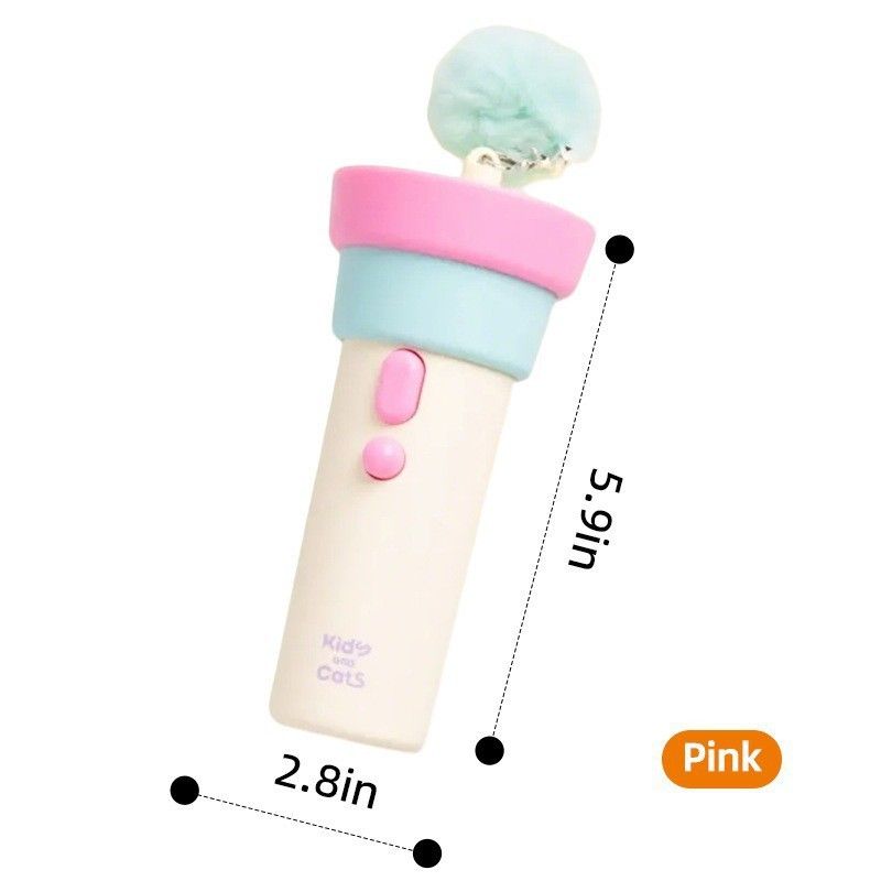 Electric Cat Fishing Wand Toy: One-Button Launch with Spring Retraction, the Perfect Stress-Relief Toy for Human-Pet Interaction/[Gift battery x2+ replacement head x2+ screwdriver]