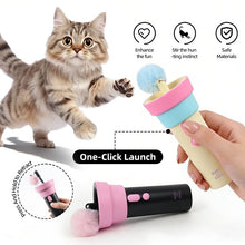 Electric Cat Fishing Wand Toy: One-Button Launch with Spring Retraction, the Perfect Stress-Relief Toy for Human-Pet Interaction/[Gift battery x2+ replacement head x2+ screwdriver] - view 2