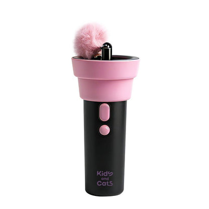 Electric Cat Fishing Wand Toy: One-Button Launch with Spring Retraction, the Perfect Stress-Relief Toy for Human-Pet Interaction/Black [gift battery x2+ replacement head x2+ screwdriver] - view 2