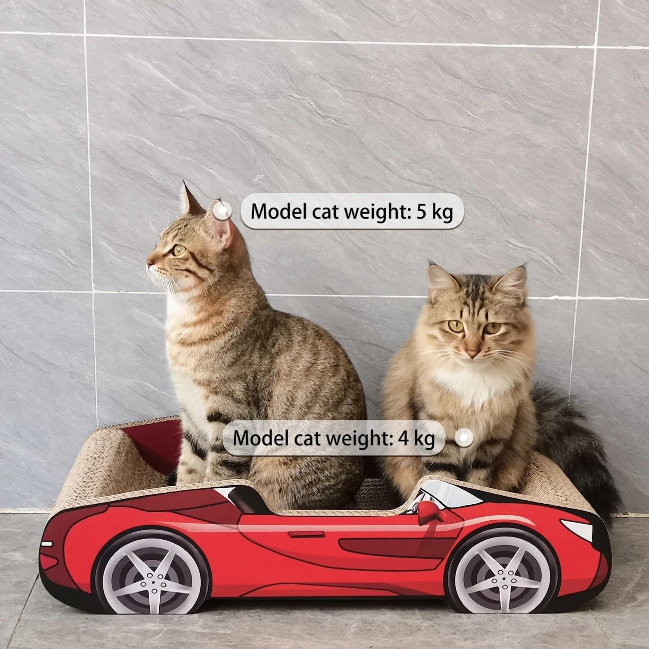 Bestselling Red Racing Car Cat Scratcher Bed | Corrugated Cardboard Durable Cat Bed + Scratcher 2-in-1, Suitable for Cats Under 7kg(PINK) - view 6