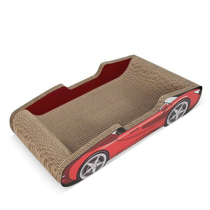 Bestselling Red Racing Car Cat Scratcher Bed | Corrugated Cardboard Durable Cat Bed + Scratcher 2-in-1, Suitable for Cats Under 7kg(PINK) - view 8