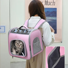 Pet Backpack Portable Transparent Foldable Comfort Design Hands-Free Travel for Cats Small Dogs(BLUE) - view 2