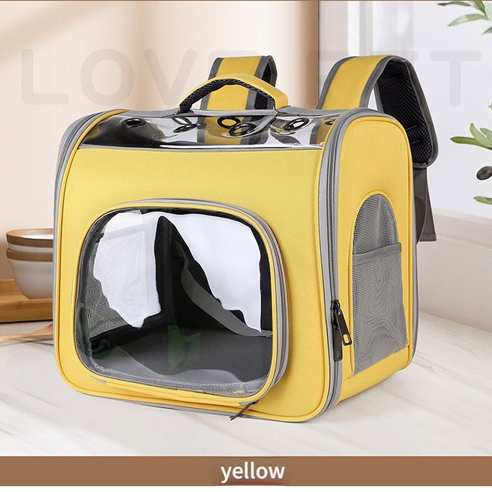 Pet Backpack Portable Transparent Foldable Comfort Design Hands-Free Travel for Cats Small Dogs(BLUE) - view 10