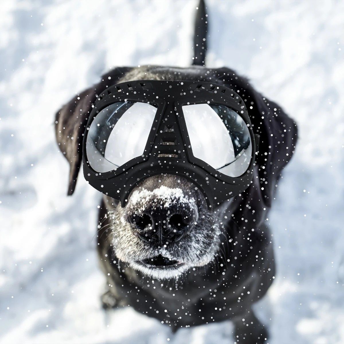 Large Dog Goggles | Windproof, Snowproof, UV Protection, Flexible Frame Sunglasses for Outdoor Adventure(WHITE) - view 2