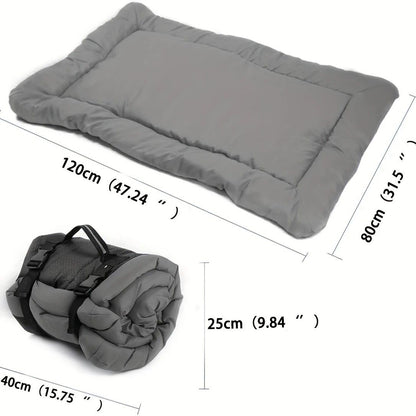 High-Quality Pet Portable Moisture-Proof Mattress, 120x80cm Large Size, Foldable for Storage, Wear-Resistant and Waterproof, All-Season Use, Suitable for Indoor and Outdoor, Ideal for Both Cats and Dogs.GREY