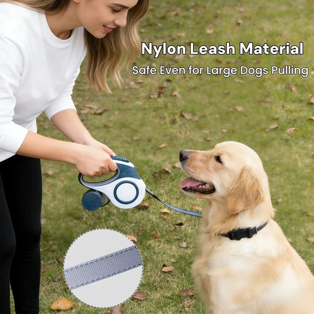 Multi-function Automatic Retractable Pet Leash: High-Strength Anti-Break, One-Click Lock, Comfortable Grip, Eco-Friendly Waste Disposal, 3 Meters/118.11 Inches for Secure Dog Walking(claret-red) - view 5