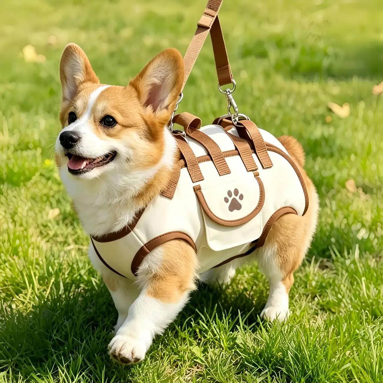 Oxford Fabric Pet Three-in-One Travel System: Horizontal Back Design Protects Spine, Four-Leg Separation, Three Uses in One: Kennel, Backpack, and Leash/Size S [recommended weight 4-8 kg] - view 5